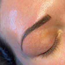Close-up microblading detail